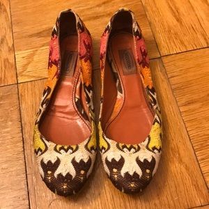 Missoni Knit Chevron Multicolor Flats 38.5